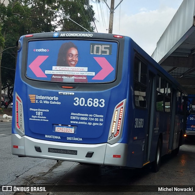 Empresa de Ônibus Vila Galvão 30.683 na cidade de São Paulo, São Paulo, Brasil, por Michel Nowacki. Número da foto: #11888282.