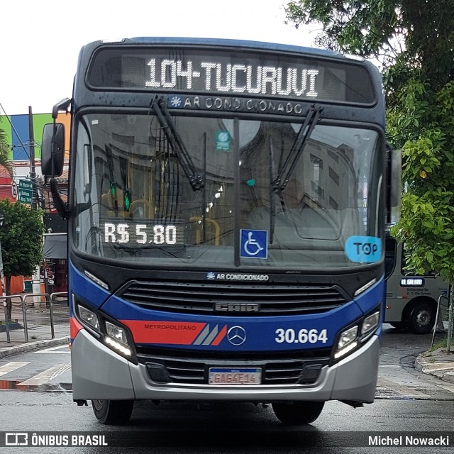 Empresa de Ônibus Vila Galvão 30.664 na cidade de São Paulo, São Paulo, Brasil, por Michel Nowacki. Número da foto: #11888300.