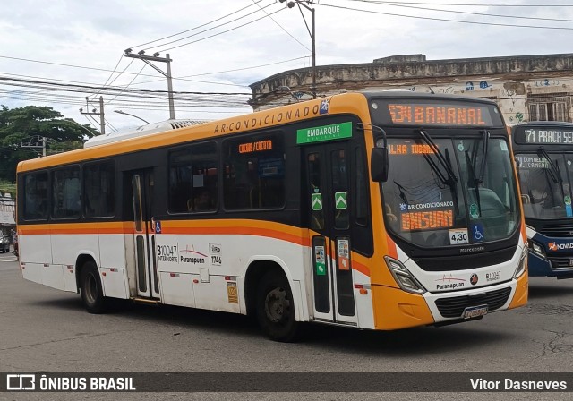 Transportes Paranapuan B10047 na cidade de Rio de Janeiro, Rio de Janeiro, Brasil, por Vitor Dasneves. Número da foto: #11888921.