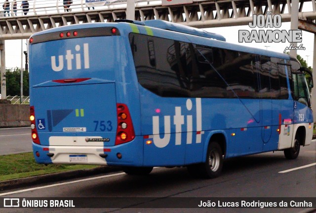 UTIL - União Transporte Interestadual de Luxo 753 na cidade de Rio de Janeiro, Rio de Janeiro, Brasil, por João Lucas Rodrigues da Cunha. ID da foto: 11889419.