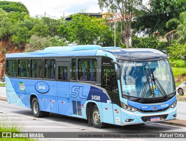 Viação São Luiz 24580 na cidade de Belo Horizonte, Minas Gerais, Brasil, por Rafael Cota. ID da foto: 11888983.