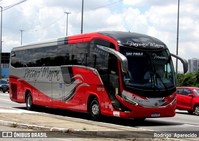 Empresa de Ônibus Pássaro Marron 5513 na cidade de São Paulo, São Paulo, Brasil, por Rodrigo  Aparecido. ID da foto: 11890982.