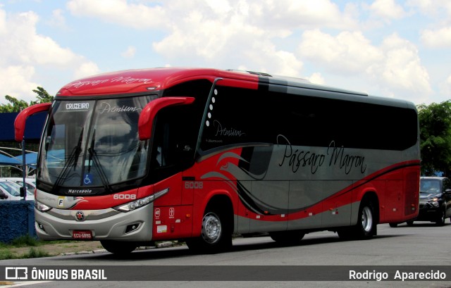 Empresa de Ônibus Pássaro Marron 6008 na cidade de São Paulo, São Paulo, Brasil, por Rodrigo  Aparecido. Número da foto: #11890954.
