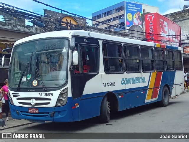 Empresa de Transportes Continental RJ 125.016 na cidade de Nova Iguaçu, Rio de Janeiro, Brasil, por João Gabriel. ID da foto: 11892174.