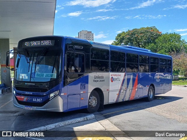 Viação Jacareí 44.867 na cidade de Mogi das Cruzes, São Paulo, Brasil, por Davi Camargo. Número da foto: #11892024.