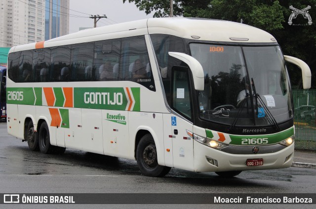 Empresa Gontijo de Transportes 21605 na cidade de São Paulo, São Paulo, Brasil, por Moaccir  Francisco Barboza. ID da foto: 11892466.