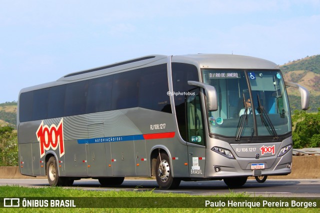 Auto Viação 1001 RJ 108.1217 na cidade de Roseira, São Paulo, Brasil, por Paulo Henrique Pereira Borges. Número da foto: #11895917.