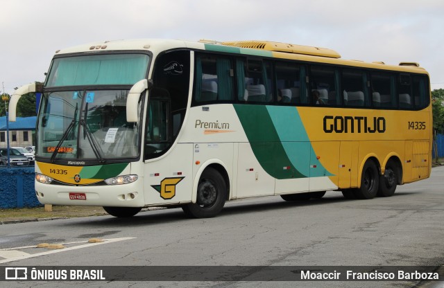 Empresa Gontijo de Transportes 14335 na cidade de São Paulo, São Paulo, Brasil, por Moaccir  Francisco Barboza. ID da foto: 11894492.