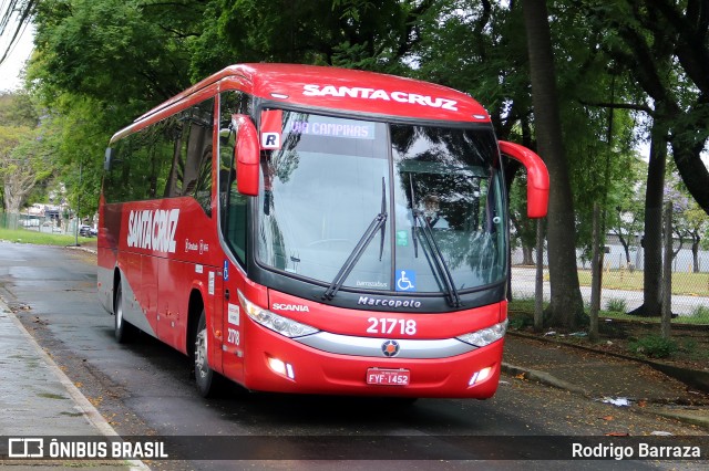 Viação Santa Cruz 21718 na cidade de São Paulo, São Paulo, Brasil, por Rodrigo Barraza. ID da foto: 11895677.