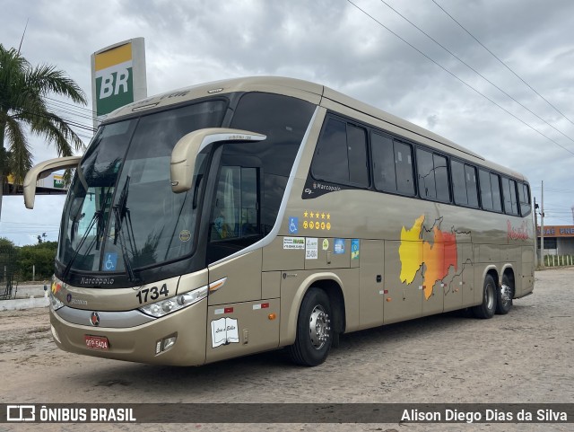 Paraíba Turismo 1734 na cidade de Macaíba, Rio Grande do Norte, Brasil, por Alison Diego Dias da Silva. Número da foto: #11894705.