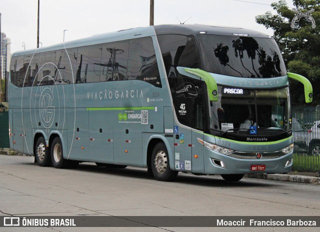 Viação Garcia 8524 na cidade de São Paulo, São Paulo, Brasil, por Moaccir  Francisco Barboza. Número da foto: #11896225.