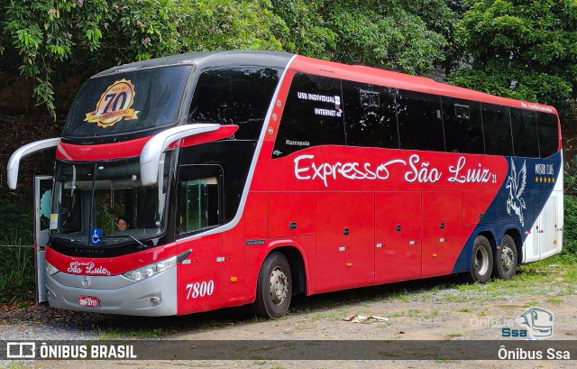 Expresso São Luiz 7800 na cidade de Salvador, Bahia, Brasil, por Ônibus Ssa. ID da foto: 11895222.