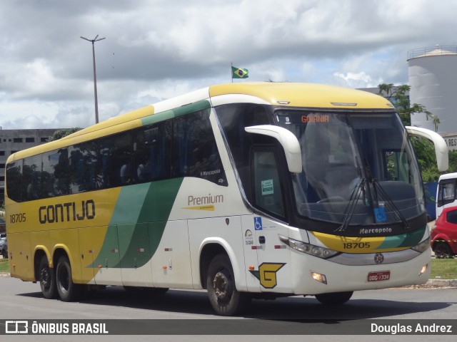 Empresa Gontijo de Transportes 18705 na cidade de Goiânia, Goiás, Brasil, por Douglas Andrez. ID da foto: 11898563.