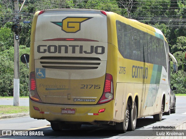 Empresa Gontijo de Transportes 21715 na cidade de Juiz de Fora, Minas Gerais, Brasil, por Luiz Krolman. Número da foto: #11898253.