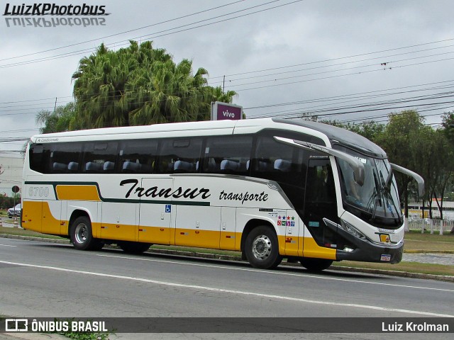 Transur - Transporte Rodoviário Mansur 6700 na cidade de Juiz de Fora, Minas Gerais, Brasil, por Luiz Krolman. Número da foto: #11896875.