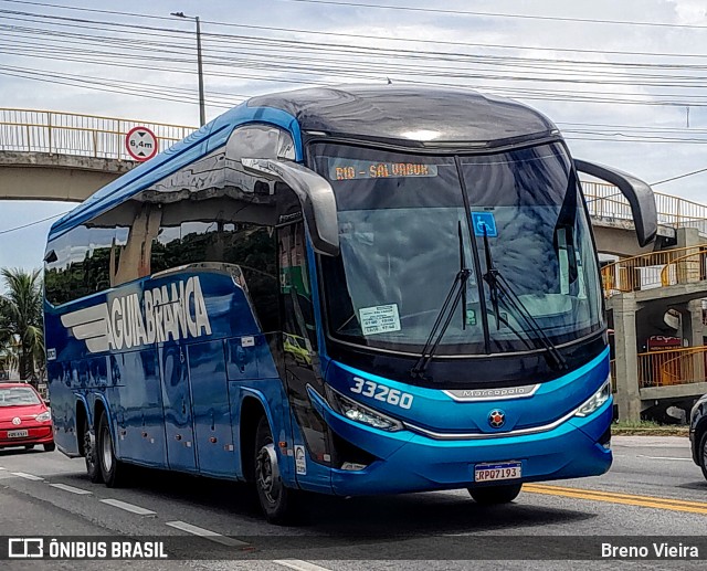 Viação Águia Branca 33260 na cidade de Campos dos Goytacazes, Rio de Janeiro, Brasil, por Breno Vieira. Número da foto: #11896751.