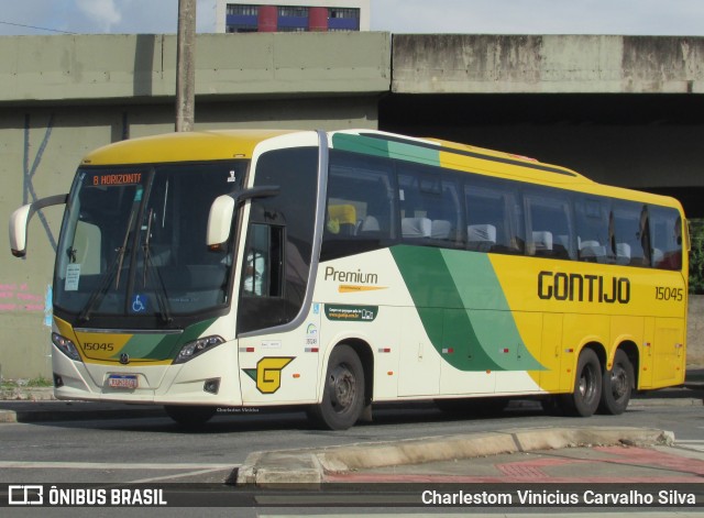 Empresa Gontijo de Transportes 15045 na cidade de Belo Horizonte, Minas Gerais, Brasil, por Charlestom Vinicius Carvalho Silva. ID da foto: 11897682.