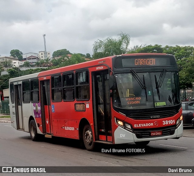 Viação Cruzeiro > Viação Sidon 38101 na cidade de Ibirité, Minas Gerais, Brasil, por Davi Bruno. Número da foto: #11899097.