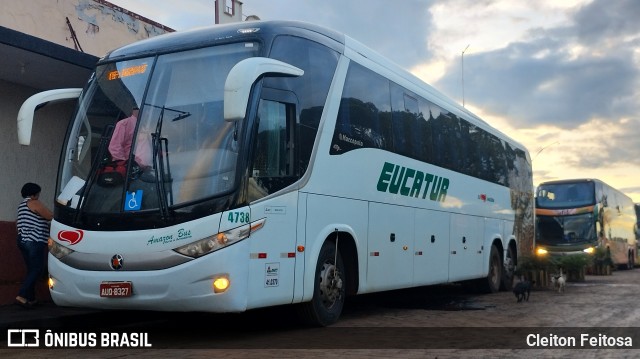 Eucatur - Empresa União Cascavel de Transportes e Turismo 4738 na cidade de Canápolis, Minas Gerais, Brasil, por Cleiton Feitosa. ID da foto: 11900560.