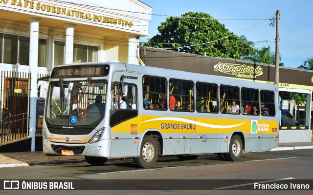 Transportes Coletivos Grande Bauru 2840 na cidade de Bauru, São Paulo, Brasil, por Francisco Ivano. ID da foto: 11899501.