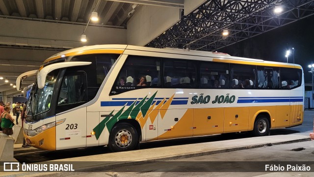 Sajotur - São João Turismo Jundiaí 203 na cidade de Santos, São Paulo, Brasil, por Fábio Paixão. Número da foto: #11901964.