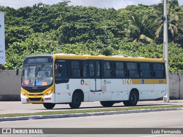 Viação Cidade de Maceió 1133 na cidade de Maceió, Alagoas, Brasil, por Luiz Fernando. ID da foto: 11903214.