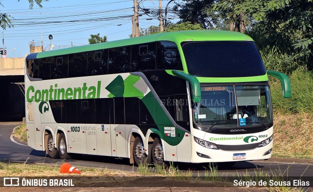 Viação Continental de Transportes 1003 na cidade de Campinas, São Paulo, Brasil, por Sérgio de Sousa Elias. ID da foto: 11903556.