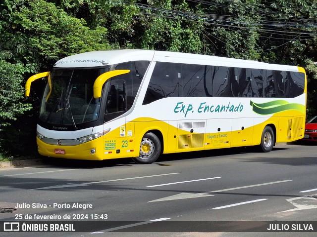 Expresso Encantado Viagens e Turismo 23 na cidade de Porto Alegre, Rio Grande do Sul, Brasil, por JULIO SILVA. ID da foto: 11903630.