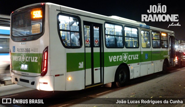 Viação Vera Cruz RJ 205.066 na cidade de Rio de Janeiro, Rio de Janeiro, Brasil, por João Lucas Rodrigues da Cunha. Número da foto: #11904471.