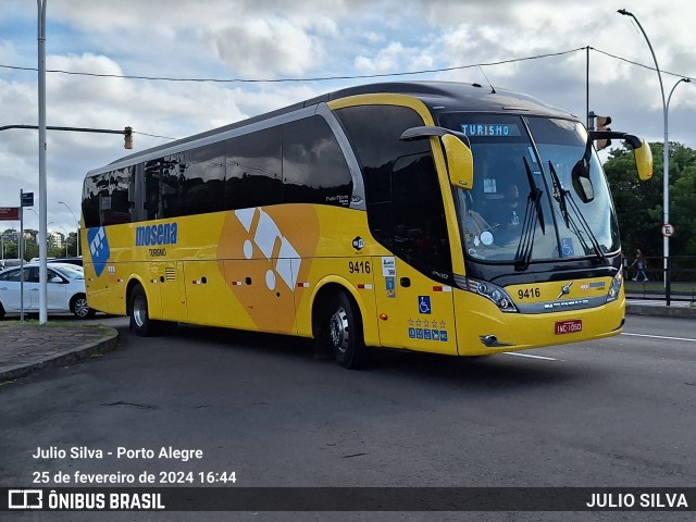 Mosena Turismo 9416 na cidade de Porto Alegre, Rio Grande do Sul, Brasil, por JULIO SILVA. ID da foto: 11903991.