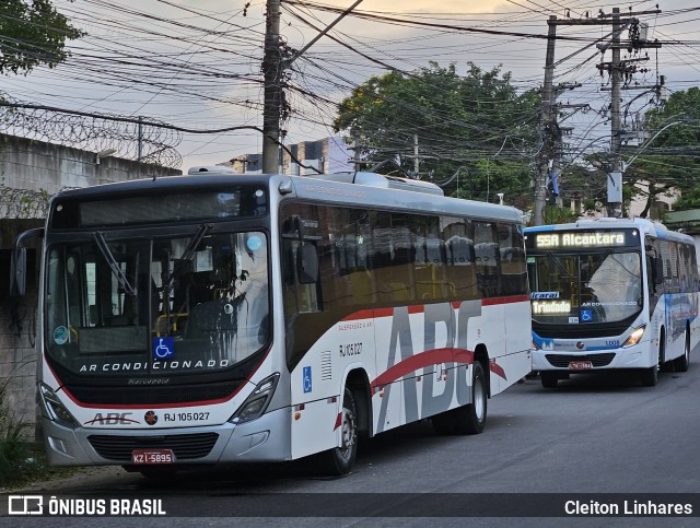 Auto Viação ABC RJ 105.027 na cidade de São Gonçalo, Rio de Janeiro, Brasil, por Cleiton Linhares. ID da foto: 11905418.