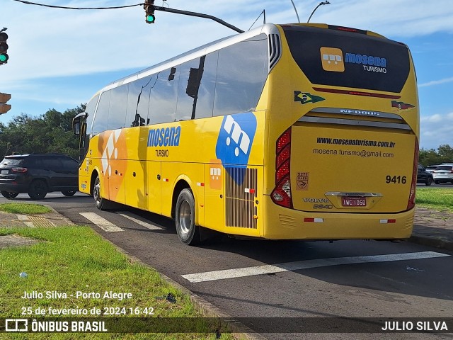 Mosena Turismo 9416 na cidade de Porto Alegre, Rio Grande do Sul, Brasil, por JULIO SILVA. ID da foto: 11903987.