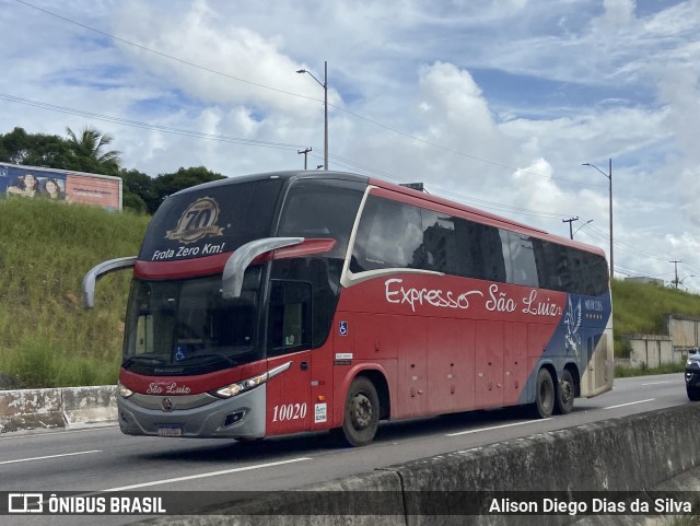 Expresso São Luiz 10020 na cidade de Parnamirim, Rio Grande do Norte, Brasil, por Alison Diego Dias da Silva. Número da foto: #11905836.