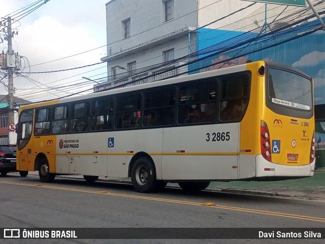 Viação Metrópole Paulista - Zona Leste 3 2865 na cidade de São Paulo, São Paulo, Brasil, por Davi Santos Silva. Número da foto: #11904770.