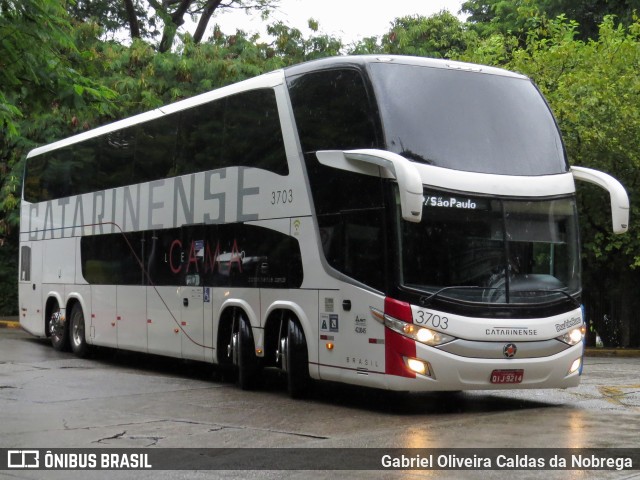 Auto Viação Catarinense 3703 na cidade de São Paulo, São Paulo, Brasil, por Gabriel Oliveira Caldas da Nobrega. Número da foto: #11904115.