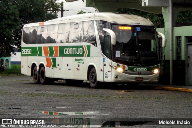 Empresa Gontijo de Transportes 21350 na cidade de Cubatão, São Paulo, Brasil, por Moiséis Inácio. ID da foto: 11909126.