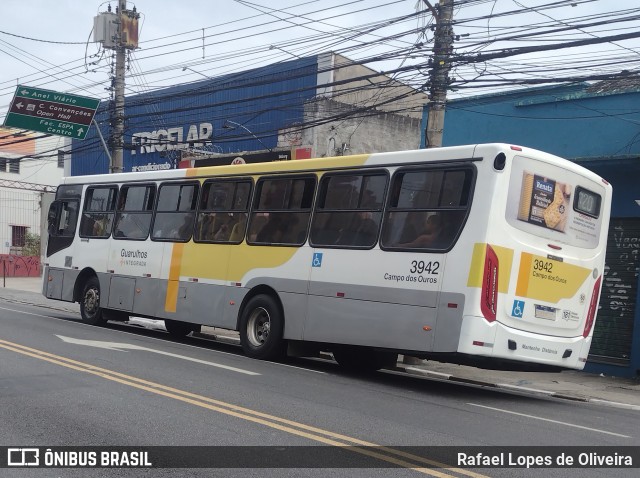 Viação Campo dos Ouros 3942 na cidade de Guarulhos, São Paulo, Brasil, por Rafael Lopes de Oliveira. ID da foto: 11907180.