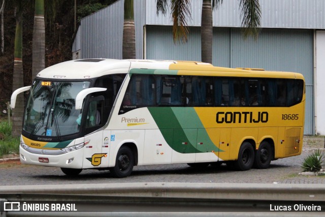 Empresa Gontijo de Transportes 18685 na cidade de Manhuaçu, Minas Gerais, Brasil, por Lucas Oliveira. ID da foto: 11908809.