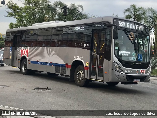 Auto Viação 1001 RJ 108.802 na cidade de Niterói, Rio de Janeiro, Brasil, por Luiz Eduardo Lopes da Silva. ID da foto: 11907999.