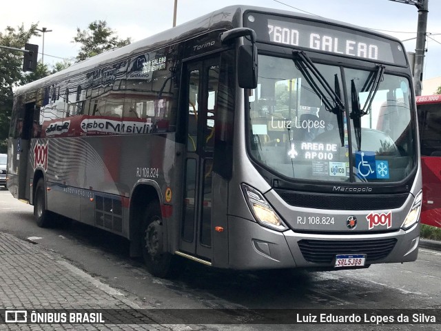 Auto Viação 1001 RJ 108.824 na cidade de Niterói, Rio de Janeiro, Brasil, por Luiz Eduardo Lopes da Silva. Número da foto: #11908004.