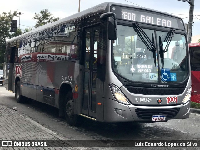 Auto Viação 1001 RJ 108.824 na cidade de Niterói, Rio de Janeiro, Brasil, por Luiz Eduardo Lopes da Silva. ID da foto: 11908004.