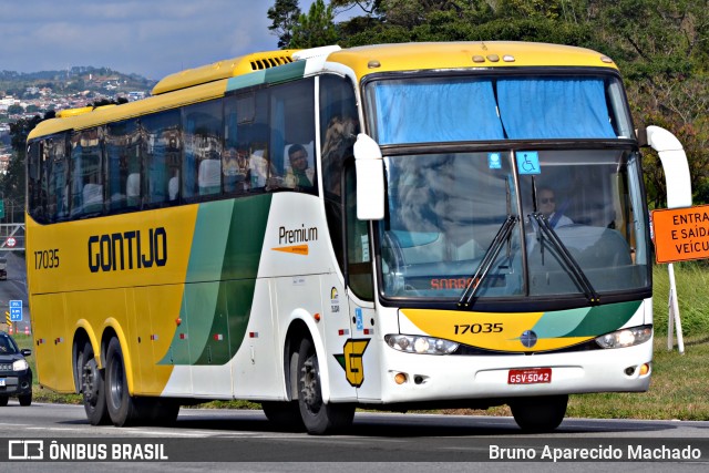 Empresa Gontijo de Transportes 17035 na cidade de Atibaia, São Paulo, Brasil, por Bruno Aparecido Machado. ID da foto: 11839834.