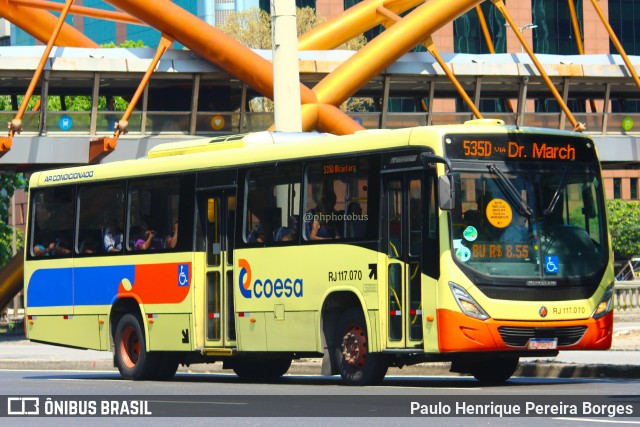 Coesa Transportes RJ 117.070 na cidade de Rio de Janeiro, Rio de Janeiro, Brasil, por Paulo Henrique Pereira Borges. Número da foto: #11839253.