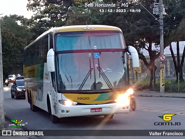 Empresa Gontijo de Transportes 14120 na cidade de Belo Horizonte, Minas Gerais, Brasil, por Valter Francisco. ID da foto: 11840059.