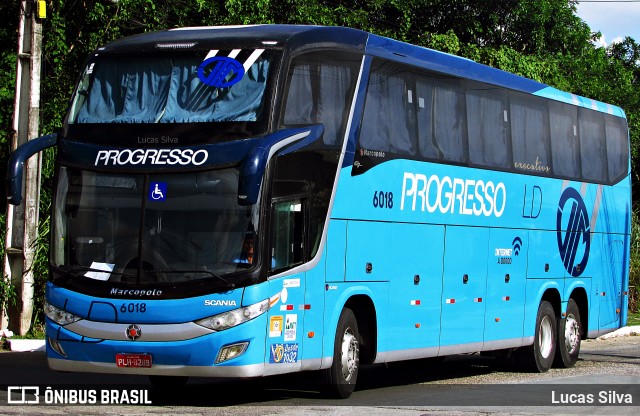 Auto Viação Progresso 6018 na cidade de Recife, Pernambuco, Brasil, por Lucas Silva. Número da foto: #11839987.
