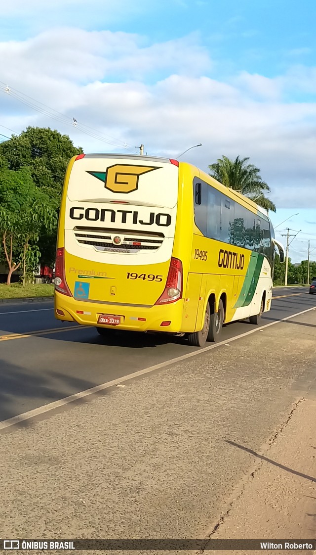 Empresa Gontijo de Transportes 19495 na cidade de Governador Valadares, Minas Gerais, Brasil, por Wilton Roberto. ID da foto: 11838330.