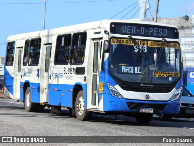 Transportes Águas Lindas BL-91611 na cidade de Belém, Pará, Brasil, por Fabio Soares. ID da foto: 11837372.