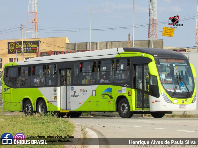 Itajaí Transportes Coletivos 2077 na cidade de Campinas, São Paulo, Brasil, por Henrique Alves de Paula Silva. Número da foto: #11838452.