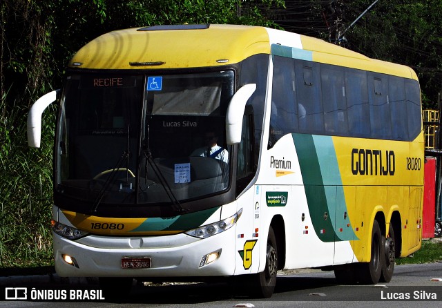 Empresa Gontijo de Transportes 18080 na cidade de Recife, Pernambuco, Brasil, por Lucas Silva. ID da foto: 11840003.