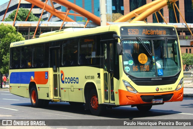 Coesa Transportes RJ 117.069 na cidade de Rio de Janeiro, Rio de Janeiro, Brasil, por Paulo Henrique Pereira Borges. Número da foto: #11839249.